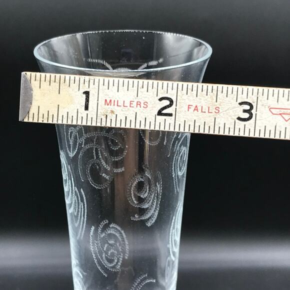 Mikasa Hand Blown with Stippling Czech Republic Celestial Blue CHP Flute - Mint - Picture 7 of 7